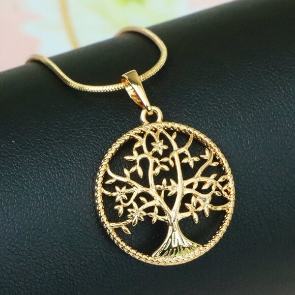 "Elegant Rose Gold Tree of Life Pendant Necklace for Women, XPPT1201 - Picture 1 of 13